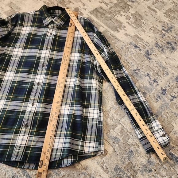 Lands' End Tartan Plaid Flannel long sleeve button down shirt. Men's size XL. - Picture 13 of 13